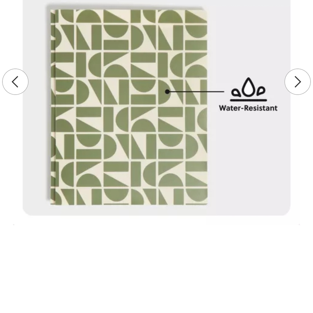Green Geometric Pattern Folder